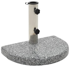 vidaXL Suport umbrelă de soare, gri, granit, 10 kg, curbat