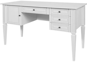 Birou elegant Ines alb L132 cm
