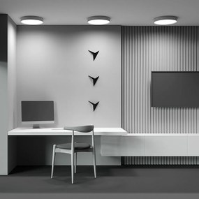 Plafoniera LED design tehnic Zoom D-40cm 3000K alba