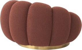 Fotoliu pivotant design elegant Mello, Boucle rouge