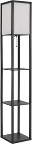 Lampa de podea tip raft din lemn negru TABITHA