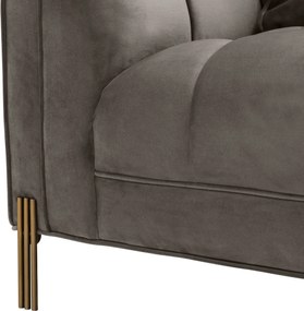 Canapea eleganta design LUX Sienna, catifea gri 113187 HZ