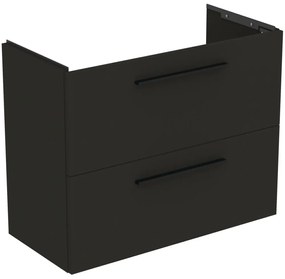 Dulap baza lavoar, 80x38x63 cm, 2 sertare, carbune gri mat Gri carbon