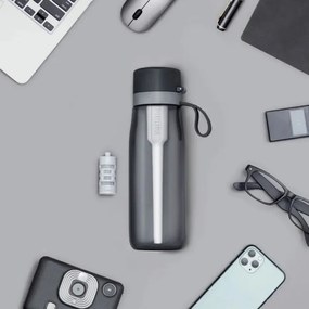 Sticla cu filtru pentru apa Philips GoZero Daily AWP2731GRR/58, 660 ml, 5-38°C, Tritan fara BPA, AWP285, Gri