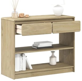 vidaXL Măsuță consolă "SAUDA", stejar, 89,5x36,5x73 cm, lemn masiv pin