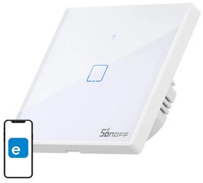 Intrerupator Smart WiFi + RF 433MHz Sonoff T2 EU TX (1 canal)