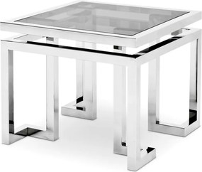 Masuta Living LUX design modern cu blat din sticla fumurie Table Palmer 108983 HZ
