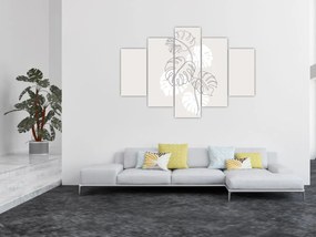 Tablou - Linia de artă monstera N⁰3 (150x105 cm)