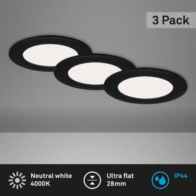 SET 3x corp de iluminat LED încastrat pentru baie FLAT LED/7W/230V IP44 Brilo