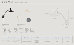 Aplica de prete design industrial nordic Darci