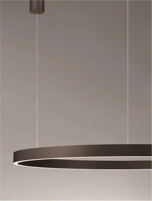 Lustra LED circulara ELOWEN 98cm, maro