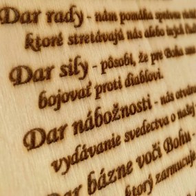 SENTOP | Masă de lemn - comemorare a Sacramentului Confirmării
