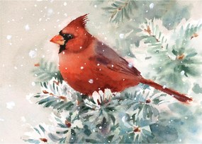 Tablou pe sticlă - Cardinal (70x50 cm)