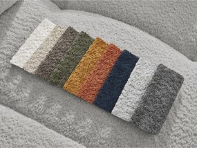 Taburet gri deschis cu tapițerie din țesătură bouclé Roxelane – Bobochic Paris