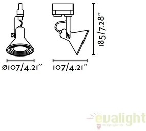 Spot alb directionabil pe sina, CUP 40594