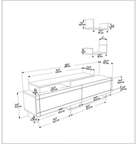 Mobilier living Tammeko (alb). 1107321