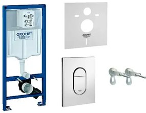 Set rezervor incastrat 4 in 1 Grohe Rapid SL cadru si clapeta Arena Cosmopolitan cu izolare fonica