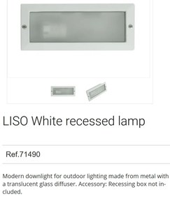 Spot / Corp iluminat de exterior incastrabil IP44 LISO alb