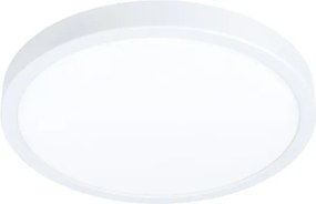 Eglo FUEVA LED 901334 - Plafonieră LED pentru baie, 14,2 W, 230 V, Ø 27,8 cm, IP44, albă