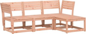 vidaXL Set mobilier relaxare grădină, 4 piese, lemn masiv Douglas