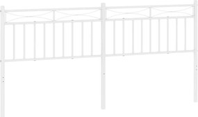 vidaXL Tăblie de pat de schimb metalică, alb, 193 cm
