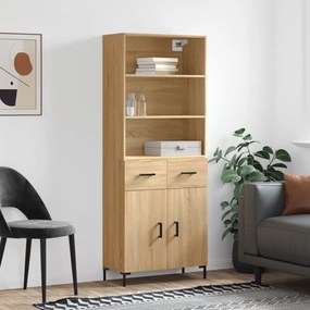 vidaXL Dulap înalt, stejar sonoma, 69,5x34x180 cm, lemn compozit