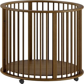 Țarc pentru copii maro din lemn de fag 90x90 cm Dino – Vipack