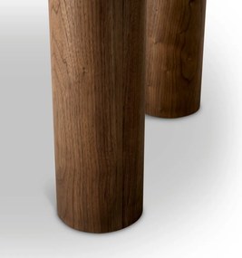 Masa rotunda LUX, Marmura, Furnir Nuc, Presedio 120cm