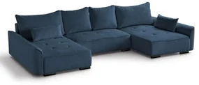 Coltar extensibil U albastru inchis Satin
