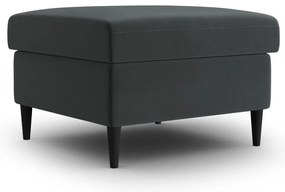 Taburet gri închis cu tapițerie din catifea Kyoto – Cosmopolitan Design