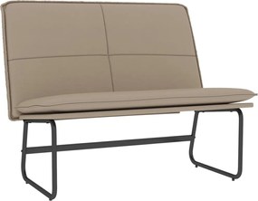vidaXL Bancă, cappuccino, 100x75x76 cm, piele ecologică