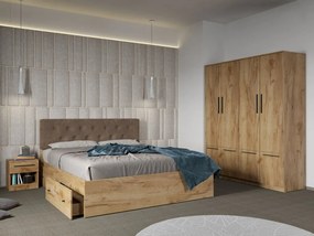 Set mobila dormitor 4 piese Stejar Levi C06