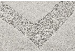 Covor gri deschis din lână 133x190 cm Morphic Rocca – Agnella