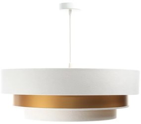 Lustr TRINITI 1xE27/60W/230V alb/auriu pe cablu