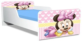 Pat de fete 2-16 ani Minnie 2, cu saltea inclusa 180x80 cm ptv2997