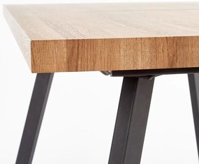Masa de bucaterie Berlin 160 cm, miere de nuc / negru