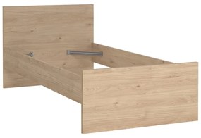 Pat în culoare naturală cu aspect de lemn de stejar 90x190 cm Naia – Tvilum