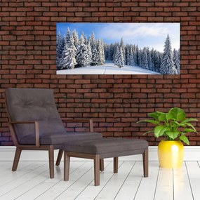 Tablou - Iarna in pădure (120x50 cm)