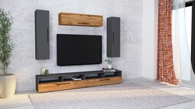 Living haaus Haga V19, Antracit/Stejar Wotan, L 240 cm