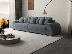 Canapea extensibilă dumonde cu 2 lăzi de depozitare si sezut confortabil din spuma high-density, Verona Zoom Grey 310x100 cm