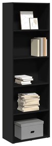 857918 vidaXL Bibliotecă, negru, 60x30x189 cm, lemn prelucrat