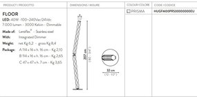 Lampadar LED design tehnico-decorativ realizat manual Hugo prisma