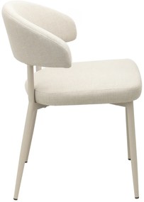 MAZZONI EXPORT IRIS Bej (material Basel 24)/cadru bej-gri (cașmir) - SCAUN MODERN TAPIȚAT PENTRU SALON/SUFRAGERIE BOHO