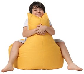 Fotoliu puf pentru copii galben Baton – Floriane Garden