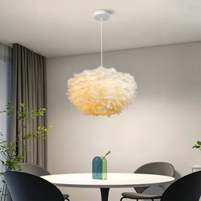BRILAGI - Lustră suspendată pe cablu FEATHER 3xE27/40W/230V Ø 50 cm albă