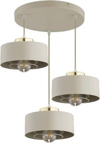 BRILAGI - Lustră suspendată pe cablu SPRING 3xE27/60W/230V bej/auriu