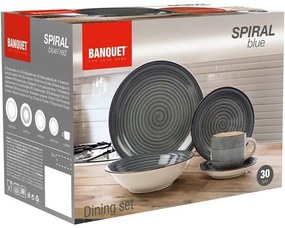 Set de masă Banquet 30-piese Spiral Blue