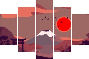 Tablou - Ilustrație a Muntelui Fuji (150x105 cm)