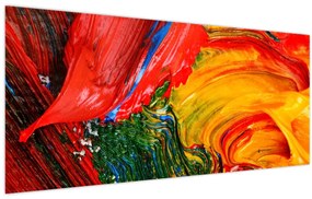 Tablou - Abstractizare albăstrire cu o perie (120x50 cm)