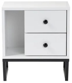 Noptieră GLIMMER 50x45,2 cm alb/negru